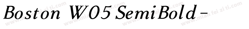 Boston W05 SemiBold字体转换